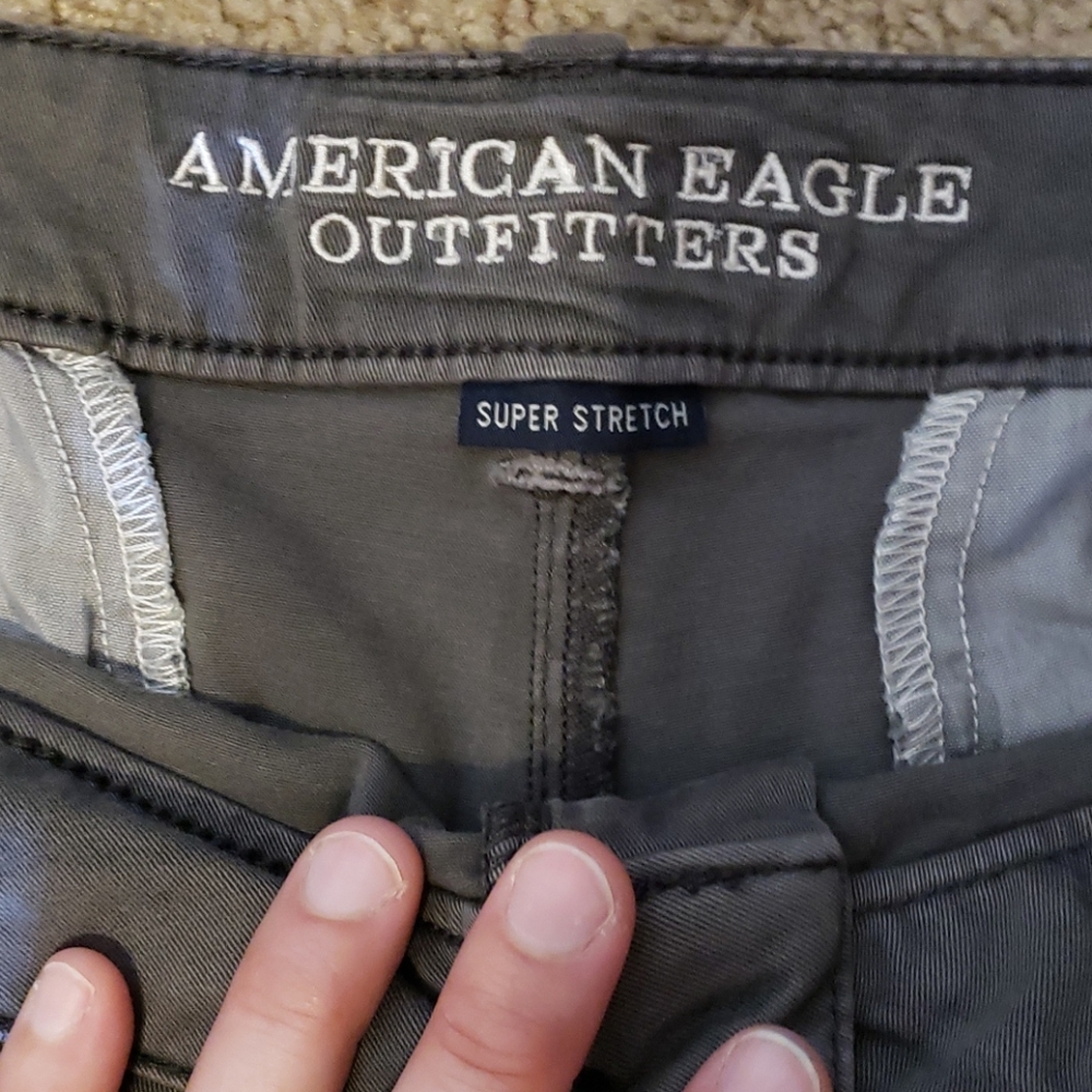 American Eagle Outfitters Twill Midi Shorts